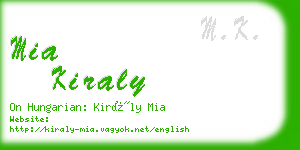 mia kiraly business card